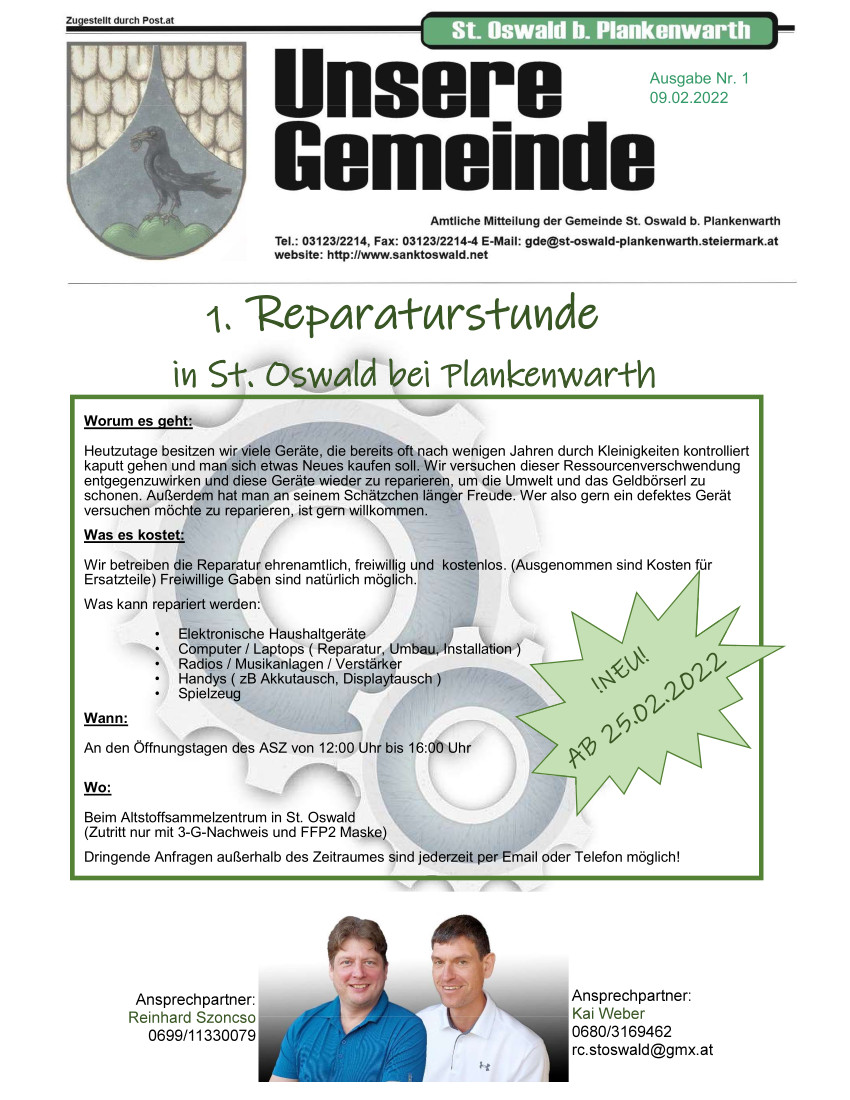 1.St.Oswalder Reparaturstunde.